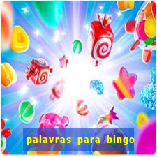 palavras para bingo cha de bebe